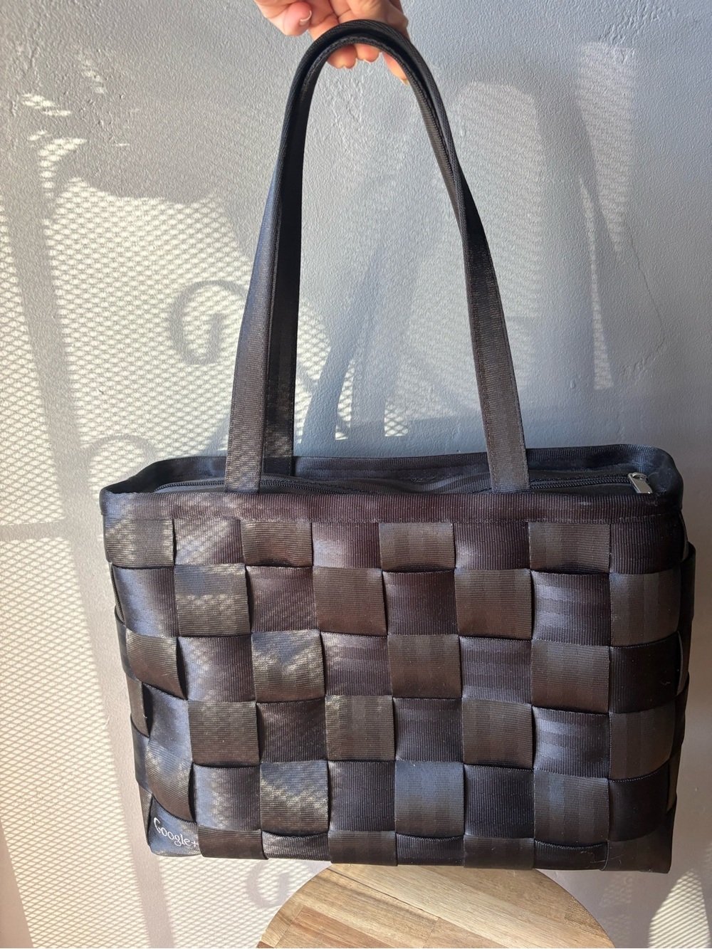 Harveys Large Black Tote - Google Embroidery